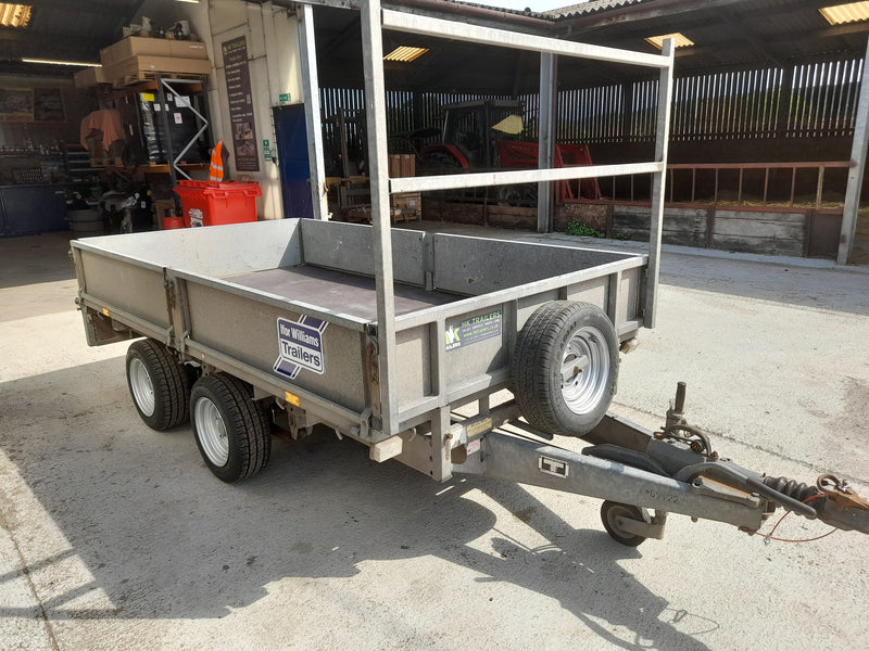 Ifor Williams LM105 10ft Flatbed Trailer for Hire, Optional Sides
