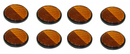 Round Reflectors - Amber - Self Adhesive