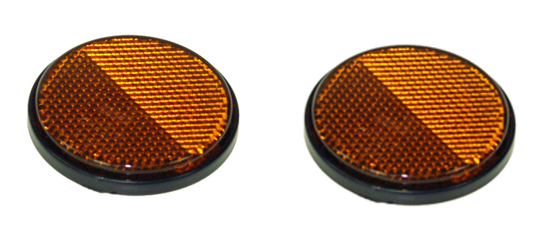 Round Reflectors - Amber - Self Adhesive