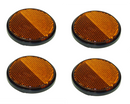 Round Reflectors - Amber - Self Adhesive
