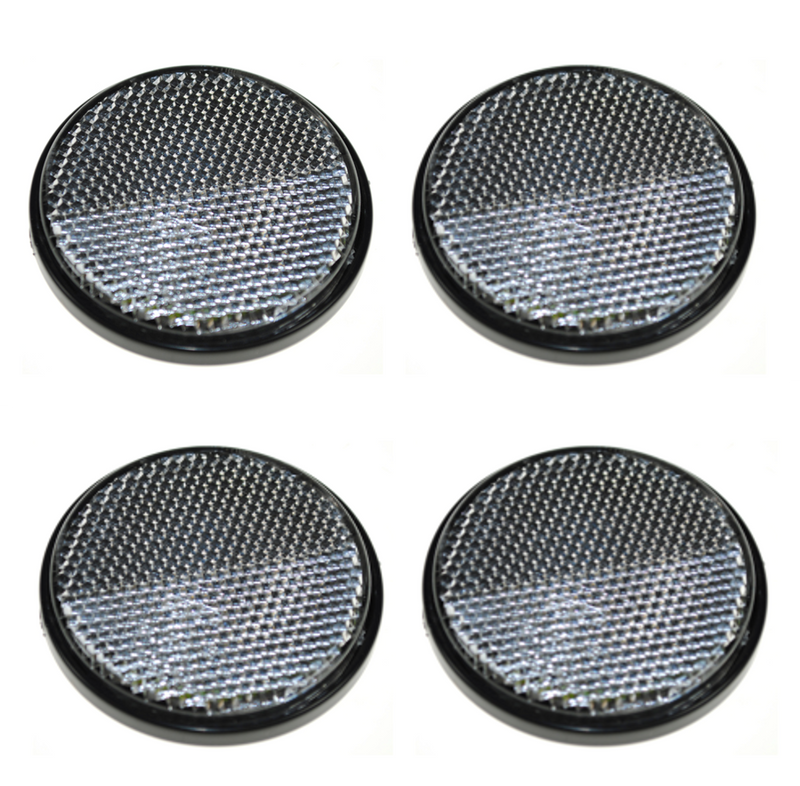 Round Reflectors - White - Self Adhesive