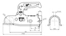 3000kg Hitch Head for 50mm drawtube