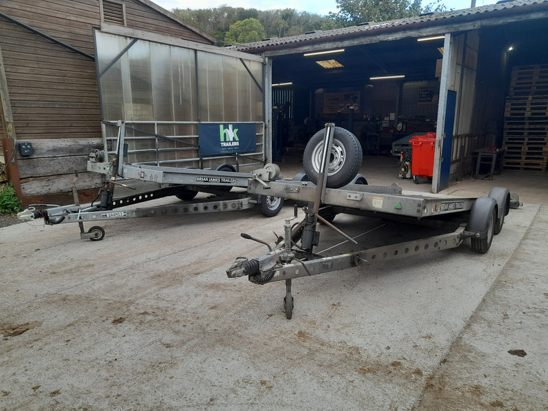 Two Brian James Car Transporter Trailers for hire