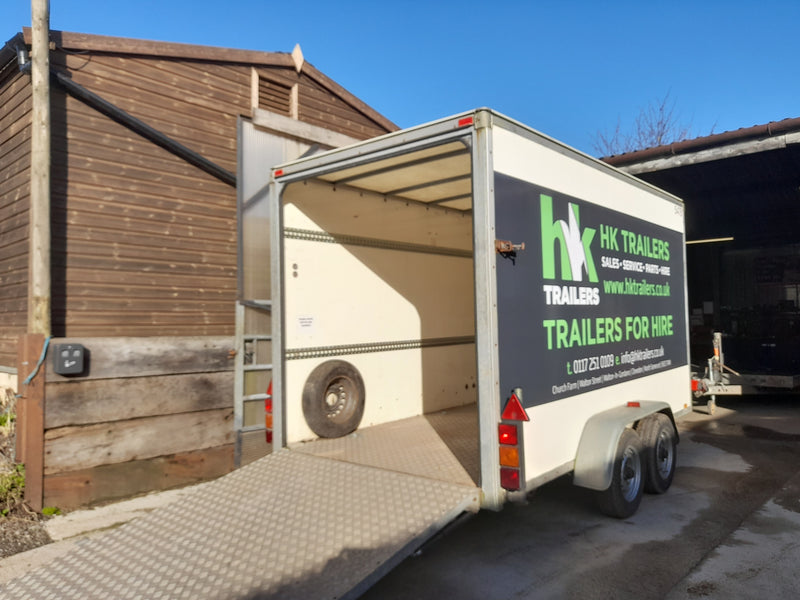 Box Van Trailer with Ramp for Hire, 12ft x 6ft