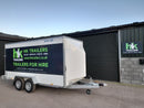 Box Van Trailers with Ramp for Hire, 12ft or 14ft