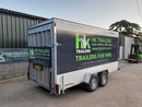 Box Van Trailers with Ramp for Hire, 12ft or 14ft