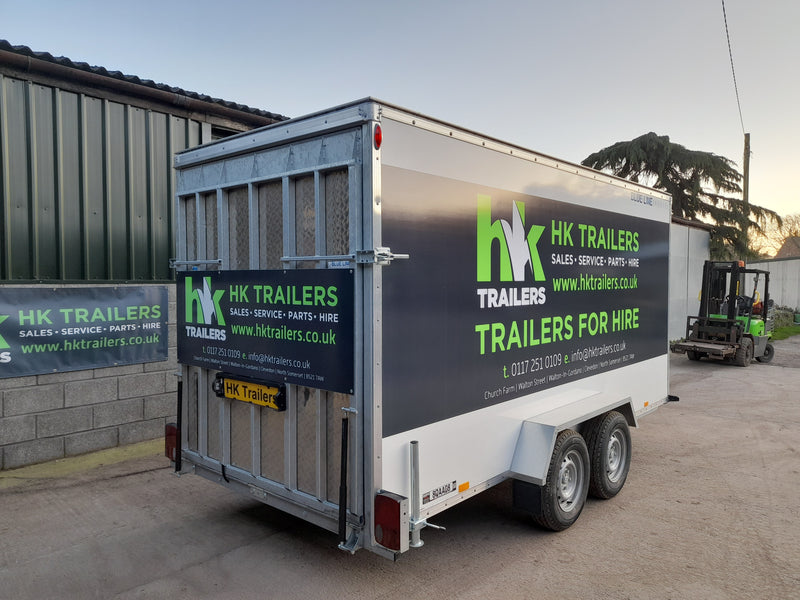 Box Van Trailers with Ramp for Hire, 12ft or 14ft