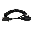 13 (8) pin plug to 7 pin plug, 3m coiled light