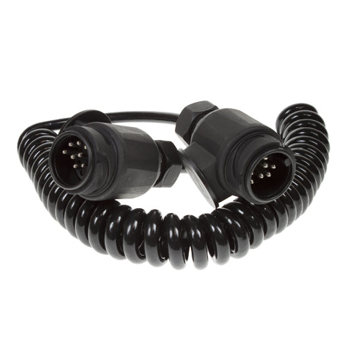 13 pin to 13 pin plug, 1.5m Coiled Light Lead