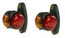 Pair of LED Red White Amber Outline Markers