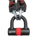 1.5m SAS Security Chain, 10mm, and SAS HD Padlock