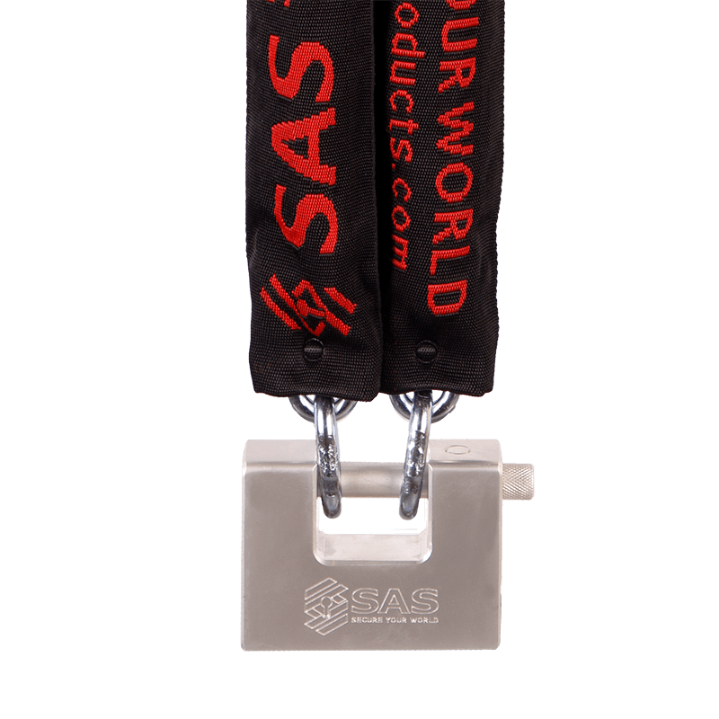 1.5m SAS Security Chain, 8mm Round Shackle, C Type Padlock
