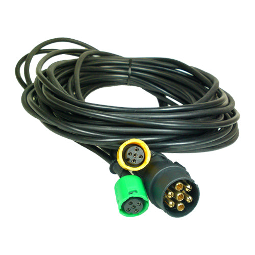 AJBA 4m wiring harness, 7 pin plug to 2 x 5 pin connectors, fits Erde