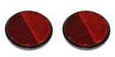 Round Reflectors - Red - Self Adhesive