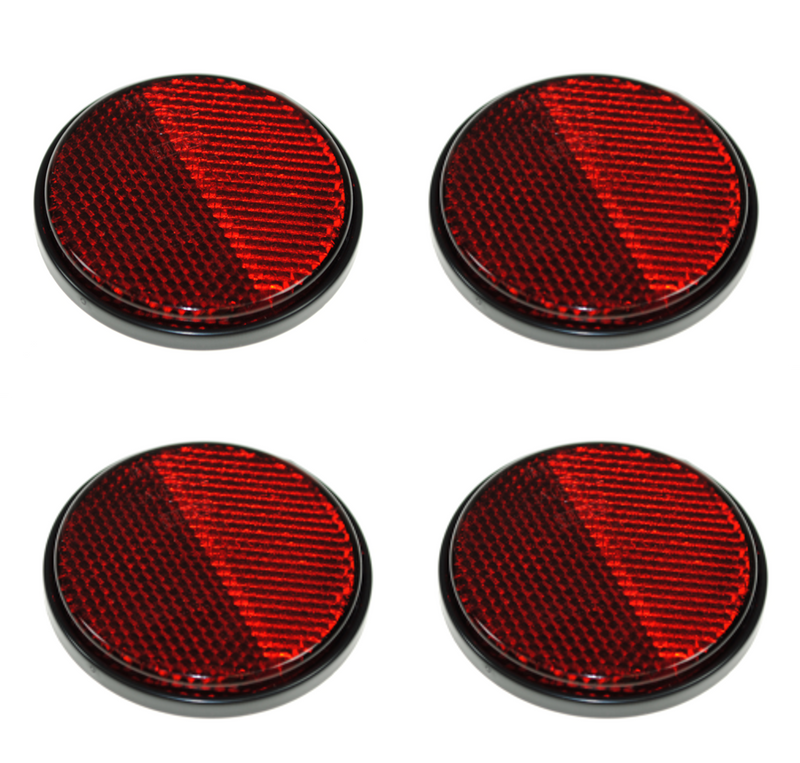 Round Reflectors - Red - Self Adhesive