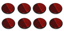 Round Reflectors - Red - Self Adhesive