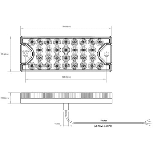 Aspock Mini LED II Combination Light - Side, Brake, Indicator