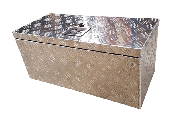 Aluminium Chequer Plate Tool Box 675 x 300 x 300