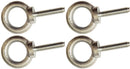Four M8 x 35mm Eye Bolts, Hay Net Rings