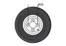 4.00 x 8 Wheel & Tyre Assembly, 4" PCD diagram