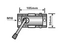 34mm Pressed Steel Jockey Wheel Clamp Diagram