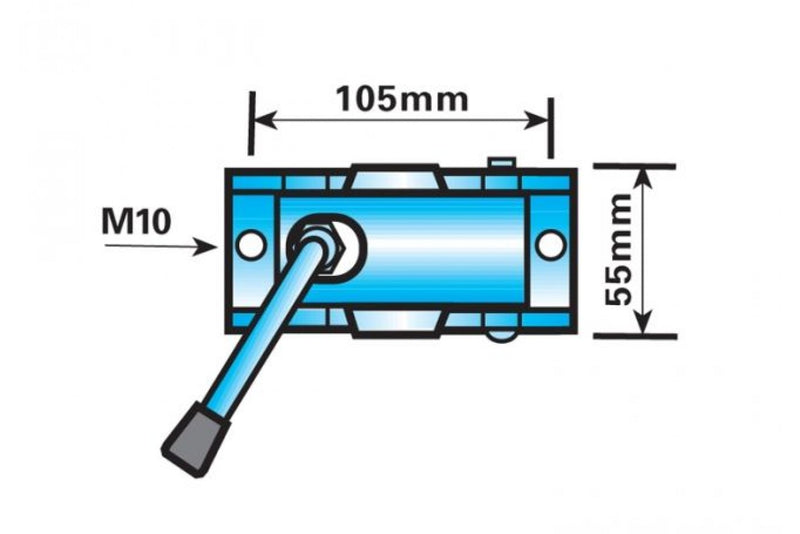 42mm Pressed Steel Jockey Wheel Clamp Diagram