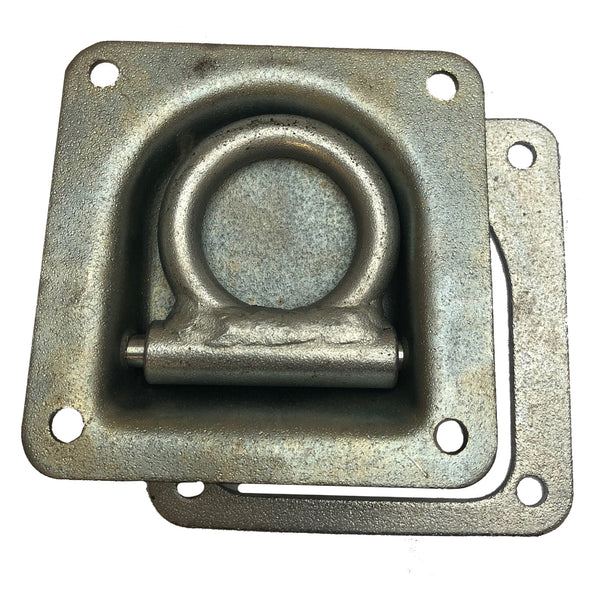Recessed Lashing Rings with Backing Plates