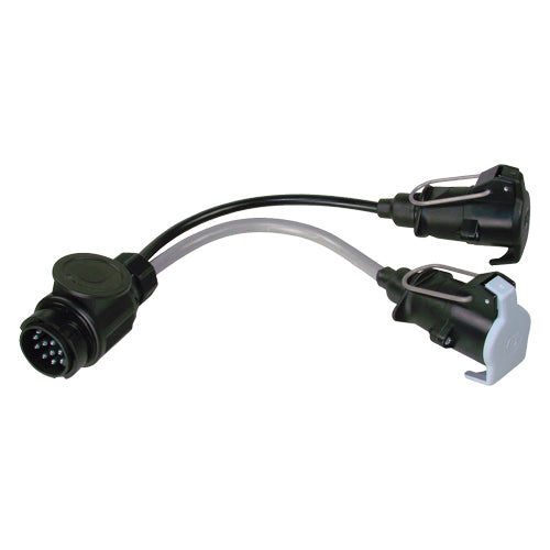 Caravan Adaptor Lead, 13 Pin Car to 7 Pin Caravan