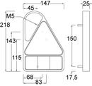 Dimensions of LED Triangle Combination Lights, Left / Right
