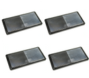 Four Clear White Front Reflectors - Self Adhesive - Large