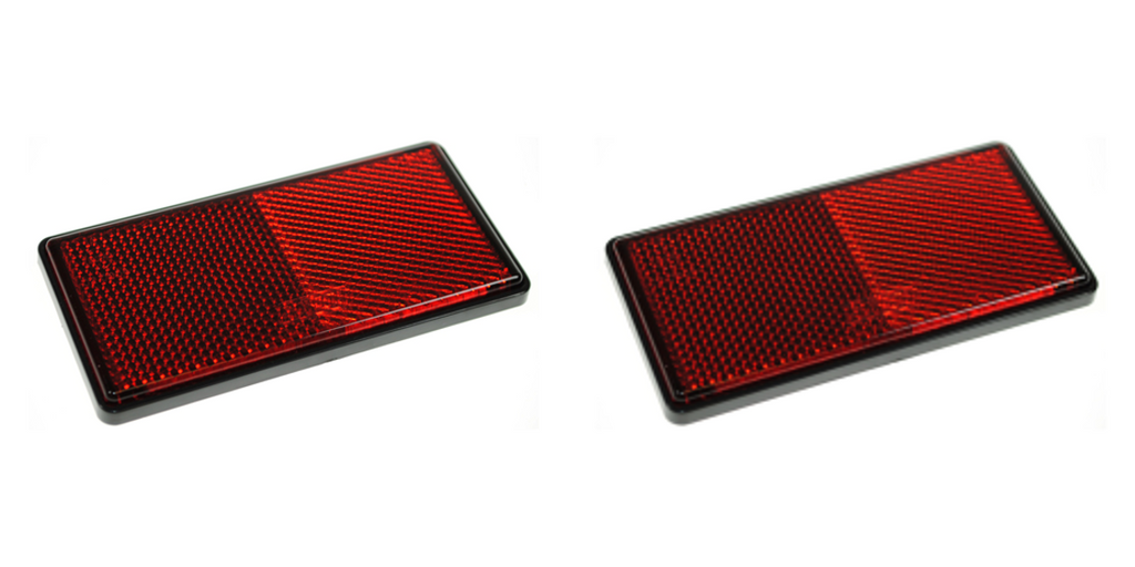 Red Rear Reflectors - Self Adhesive - Large