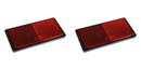 A Pair of Red Rear Reflectors - Self Adhesive - Large