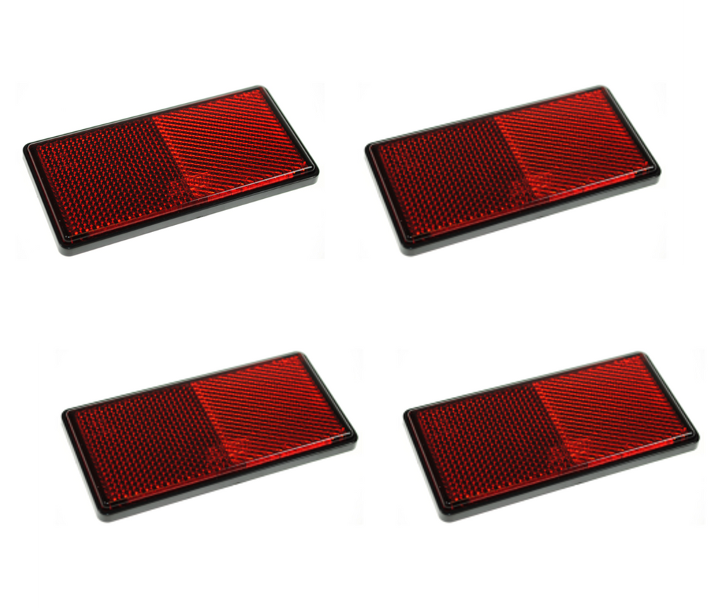 Red Rear Reflectors - Self Adhesive - Large