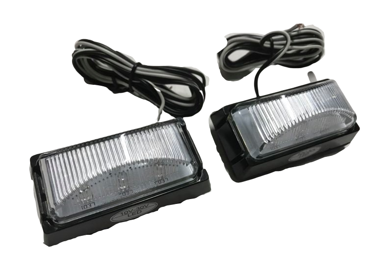 A Pair of LED Front Marker Lights, Clear / White