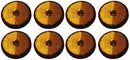 Eight Round Reflectors - Amber