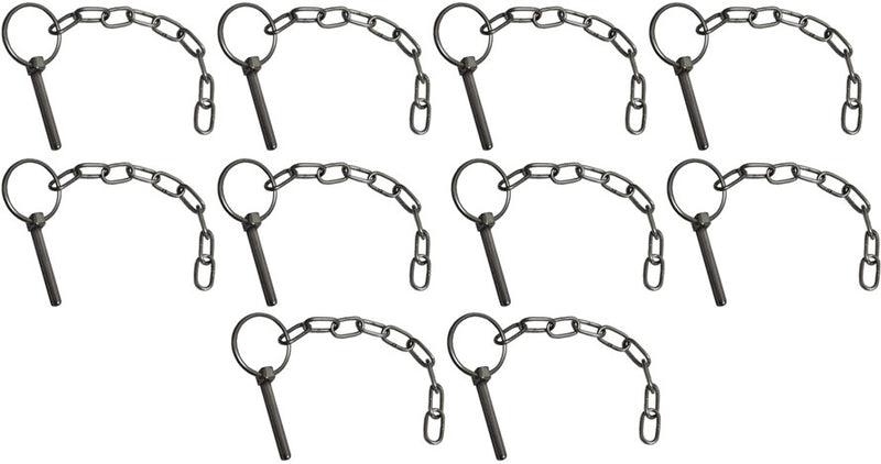 Ten Linch Pin & Chains, Suitable for Ifor Williams