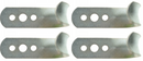 Four Light Duty Tie Down / Rope Hooks