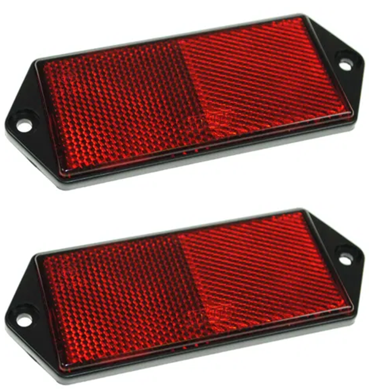 A Pair of Large Reflectors - Red