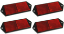 Four Large Reflectors - Red