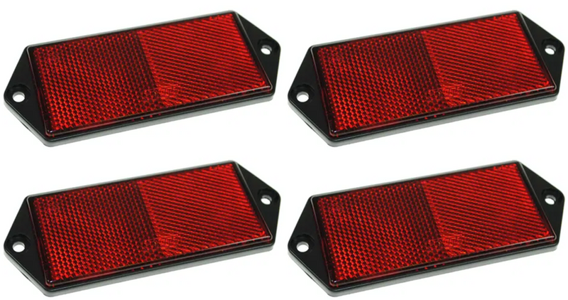 Four Large Reflectors - Red