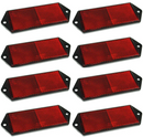Eight Large Reflectors - Red