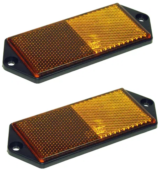 A Pair of Large Reflectors - Amber