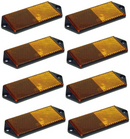 Eight Large Reflectors - Amber