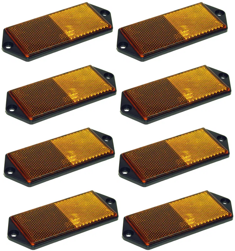 Eight Large Reflectors - Amber