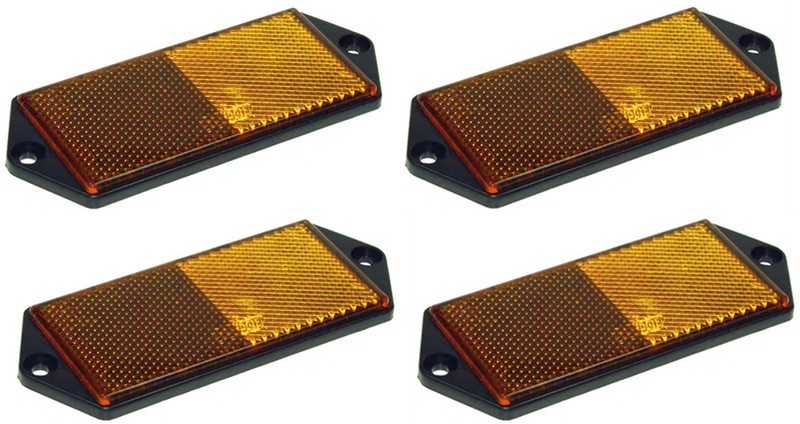 Four Large Reflectors - Amber