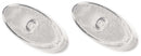 A Pair of Oval LED Front Marker Lights - White