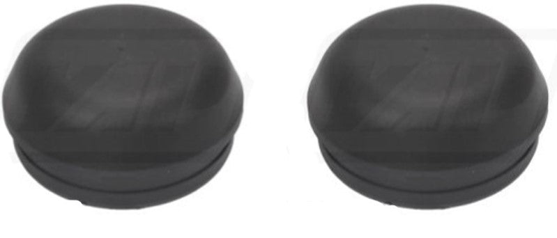 A Pair of Black ALKO Hub caps, for Ifor Williams (pre 1993)