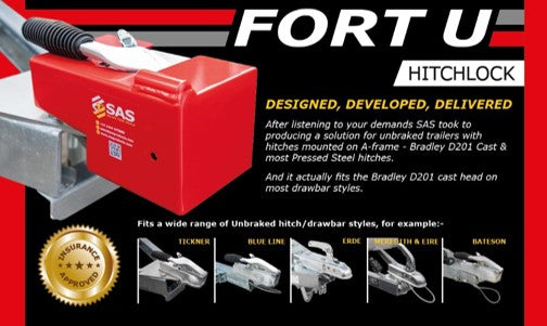 SAS Fort U Unbraked Hitch Lock- A Frame Drawbars