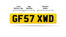 Oblong Rear Number Plate - Collection Only