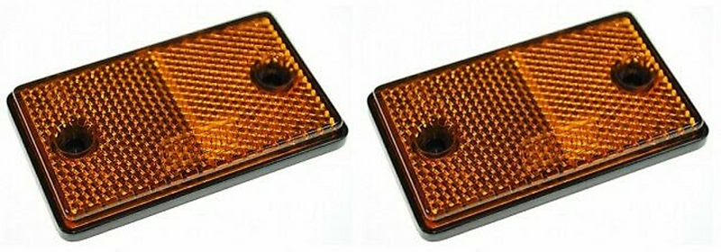 A Pair of Amber / Orange Side Reflectors - Self Adhesive